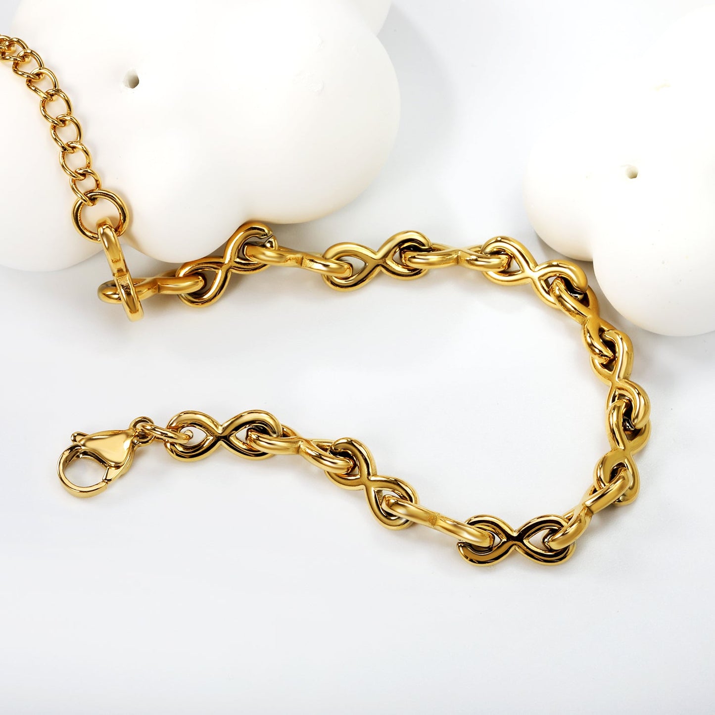 Aulala Figure 8 Gold plated Bracelet