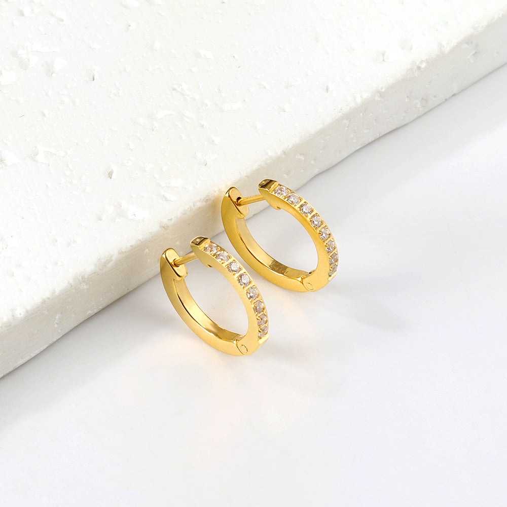 Classic Crystal Hoops