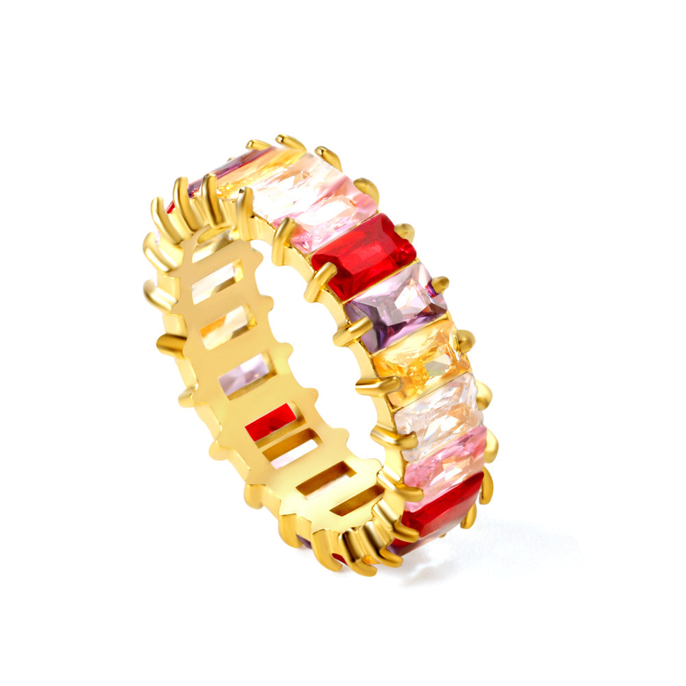 Aulala Multicolour Diamante Stoneset Ring