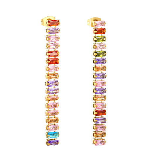 Aulala Multicolour Diamante Drop Earring