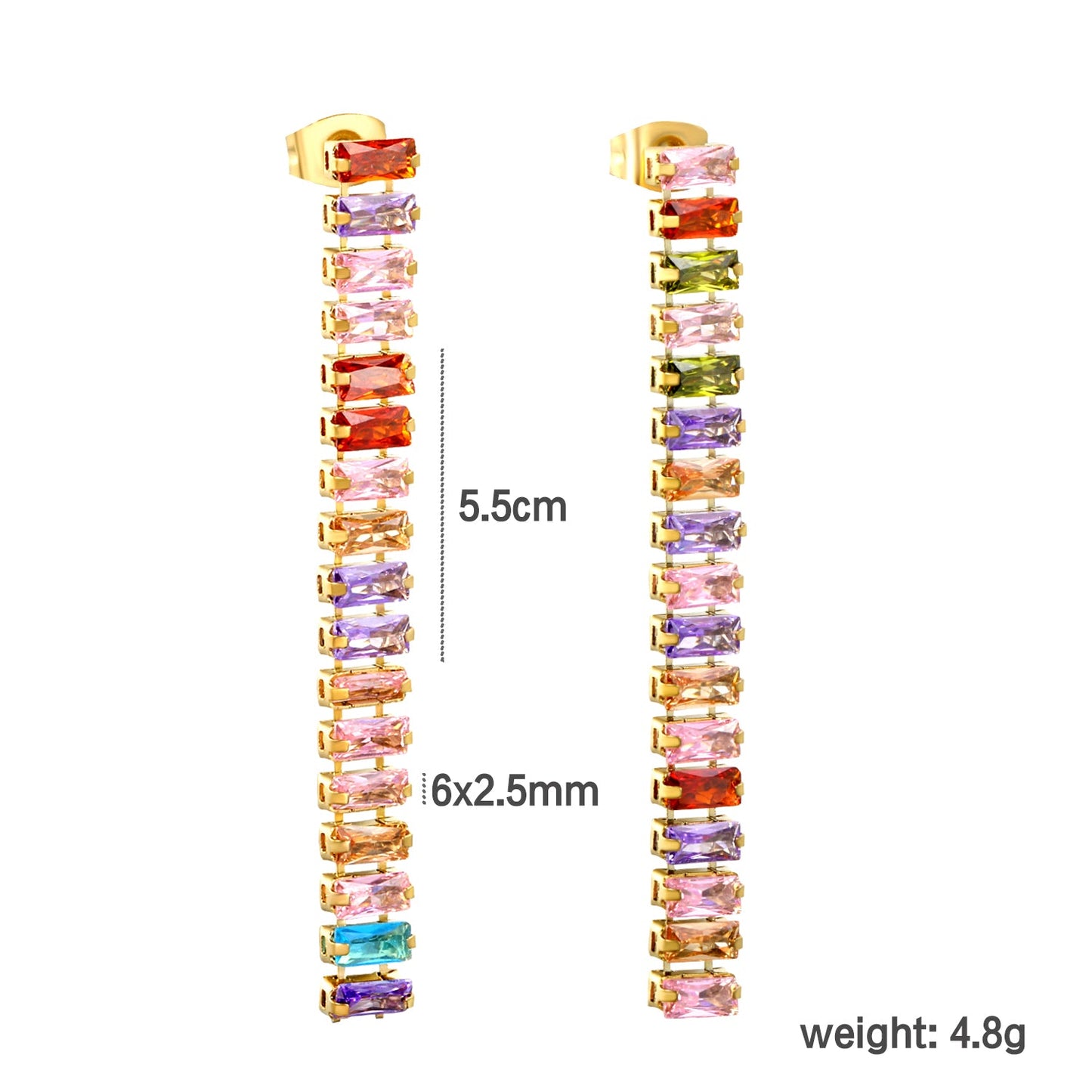 Aulala Multicolour Diamante Drop Earring