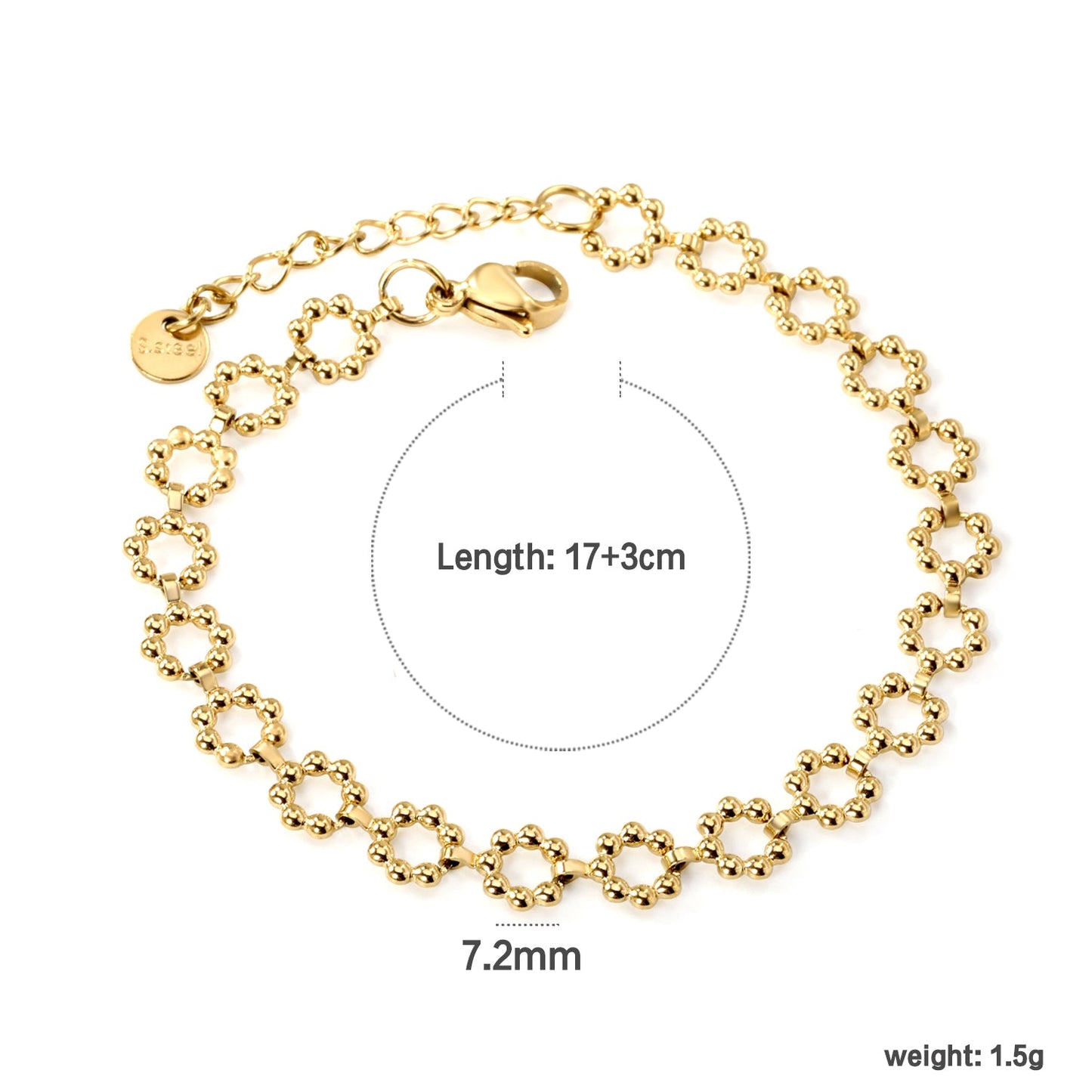 Aulala Daisychain Gold plated Bracelet