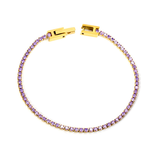 Aulala Superfine Multicolour Diamante Gold plated Bracelet