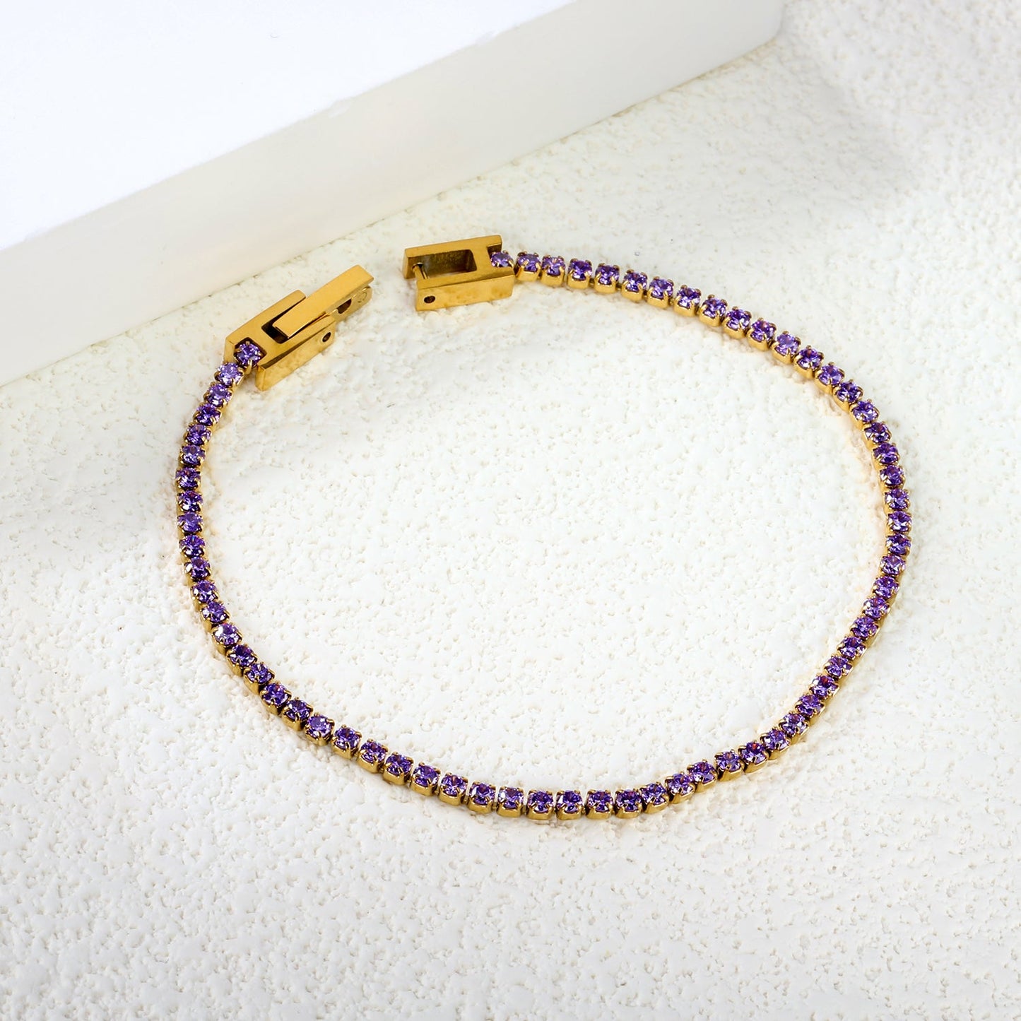 Aulala Superfine Multicolour Diamante Gold plated Bracelet