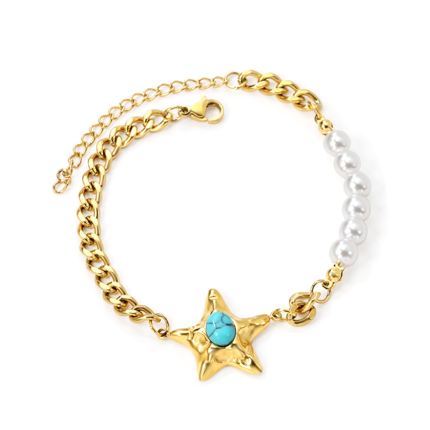 Aulala Blue Stone Starfish Bracelet/Anklet