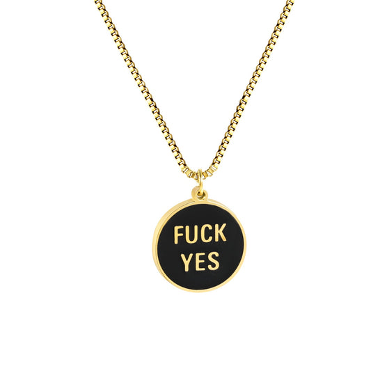 Fuck Yes Pendant Necklace
