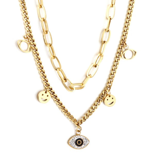 Eye of Tanit Charm Necklace