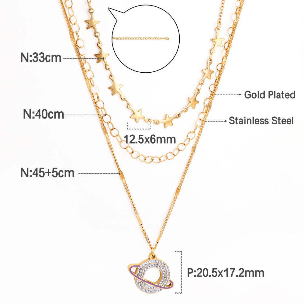 Aulala Galaxy 2 Layer Necklace