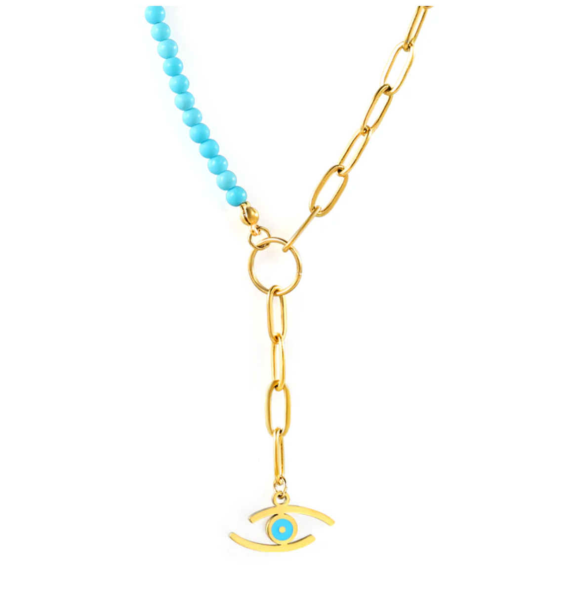 Turquoise Ibiza Eye Necklace