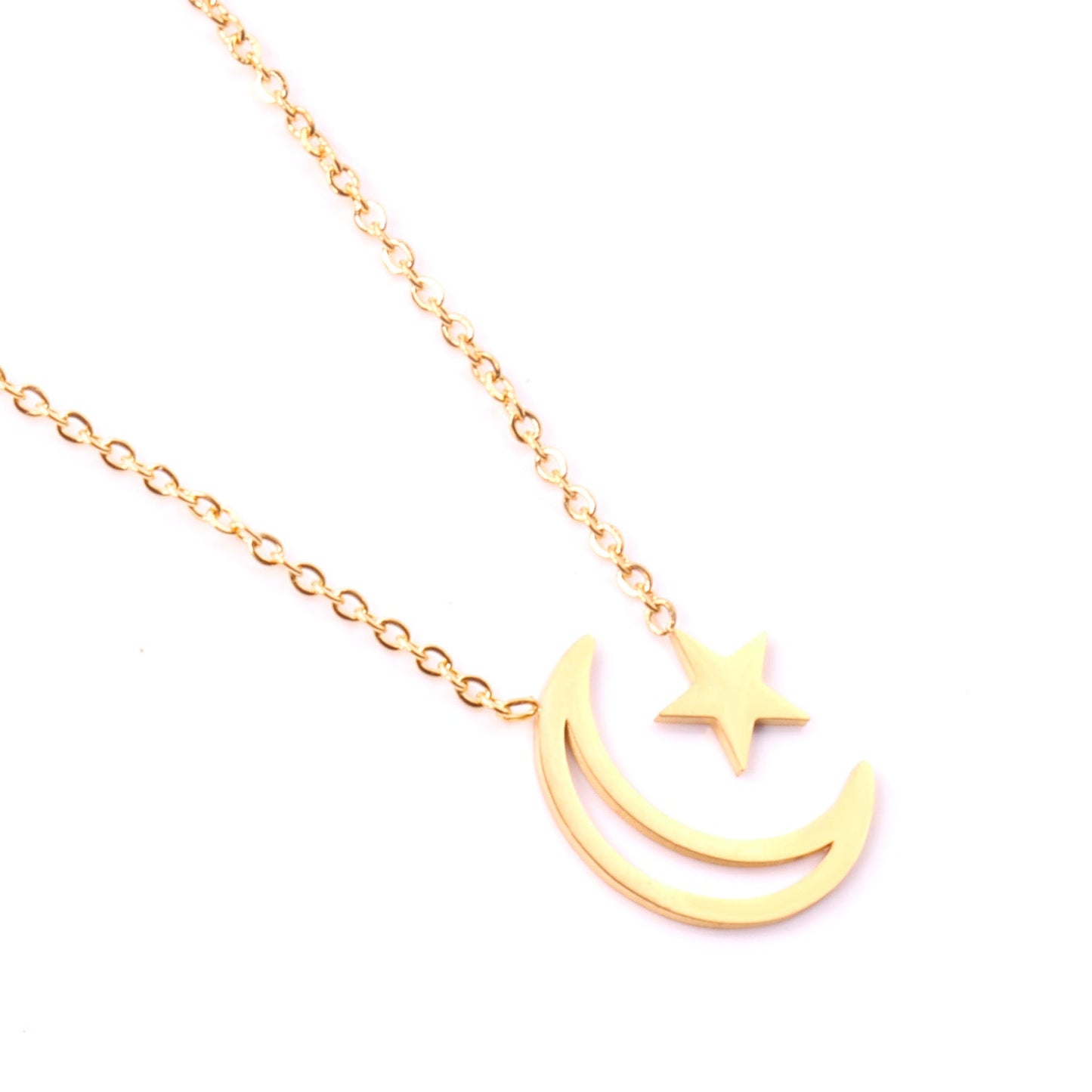 Aulala Moon and Star Thread-through Necklace