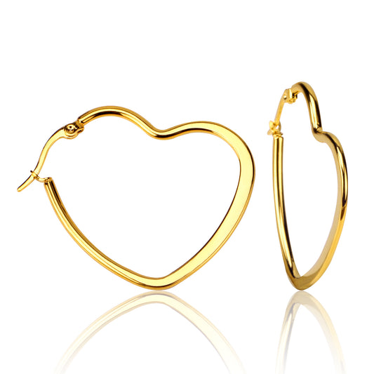 Aulala Open Heart Gold plated Hoop